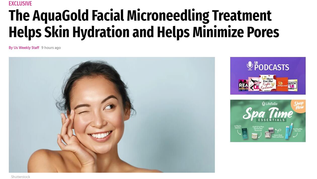 AquaGold Facial Microneedling Treatment US magazine article