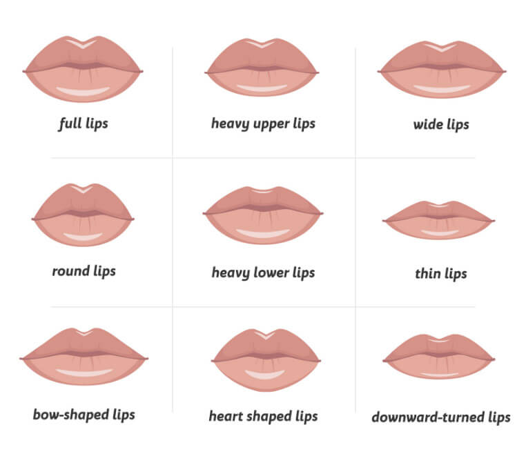 various lip types determine how the lip filler will be injected