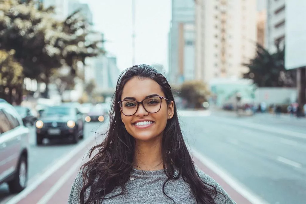 Woman in her 30s smiling